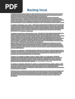 Backing Vocal