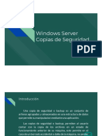 Servicios de Respaldo en  Windows Server