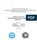 NIT Goa MTech Report on Wealth Distribution and Resource Availability