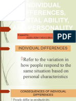 Individual Differences, Mental Ability, and Personality