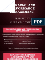 Appraisal and Performance Management: Prepared By: Alera Kim C. Tangian