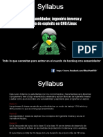 Syllabus Ensamblador Ingenieria Inversa Desarrolllo de Exploits