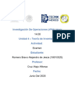 I.O Informática 14-15 Romero Bravo Alejandro de Jesús (18010325) Examen Unidad 4