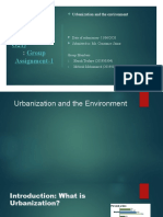 Urbanization and the Environment: Achieving Sustainability