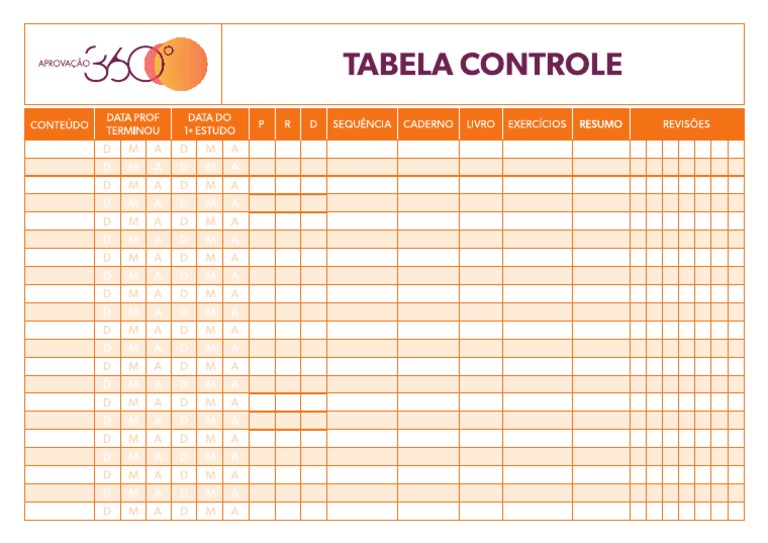 Tabela Controle