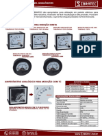 Amperimetro de Painel Analogico Sibratec