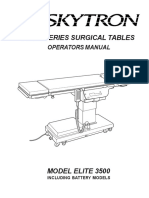 Skytron Elite 3500 Surgical Table - User Manual PDF