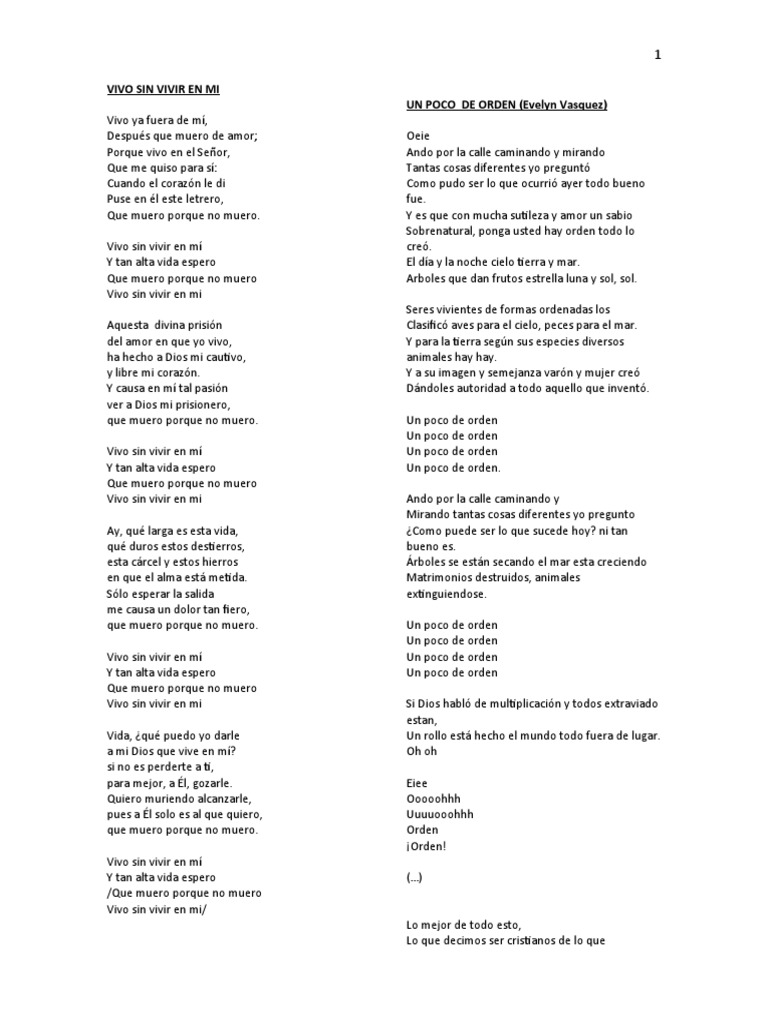 Letras Canciones Catolicas | PDF | Amor | Cristo (título)