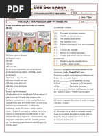 PROVA DE INGLES 1 Ano Do Ensino Medio | PDF | Syntax | Language Mechanics