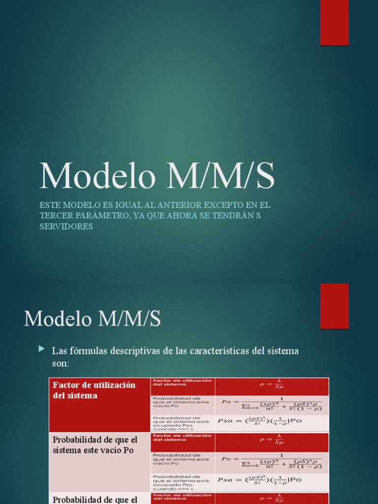Modelo de Colas M/M/S: Análisis y Ejemplos | PDF | Enseñanza de ...
