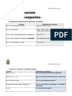 Expresión de Conjuntos - Unidad 2 - Actividad 1 Matematica 1 PDF