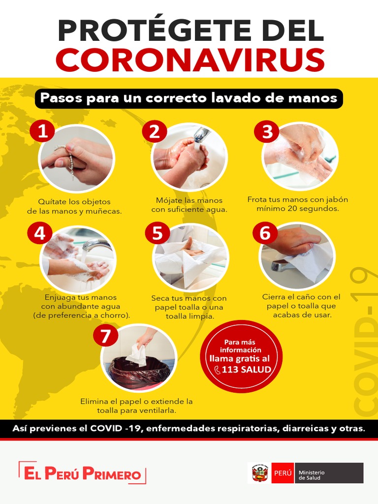 Pasos para un correcto lavado de manos | PDF