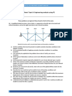 Problem Sheet: Topic 9: Engineering Analysis Using FE: These Problems Are Typical of Those Found in Part B of The Exam