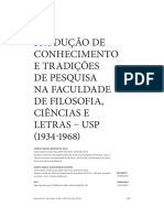 Produção de conhecimento e tradições de pesquisa na Faculdade de Filosofia, Ciências e Letras - USP