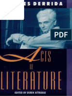 Acts of Literature. Interview with Jacques Derrida-week1