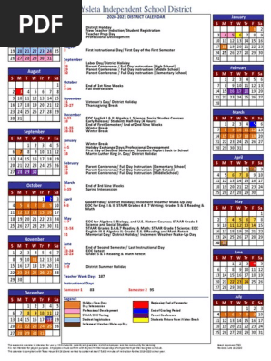 2020-21 Calendar A-Rev 6.16.20 | Pdf | Academic Term | Schools