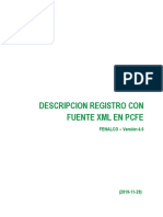 Descripción Registro con fuente XML en PCFE V4 Fase 2