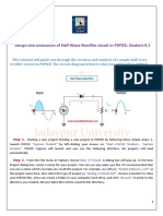 Design and Simulation of Half-Wave Rectifier Circuit in PSPICE: Student-9.1