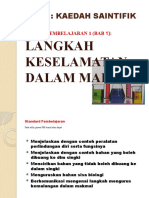 Bab 1: Langkah Keselamatan Dalam Makmal Sains Ting. 4 (KSSM)