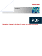 Managing Change in An Open Process Control Environment