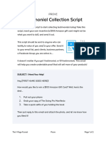 Testimonial Collection Script: Prove