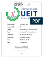 Mr. Mehmood Ul Hassan: Introduction To Technical