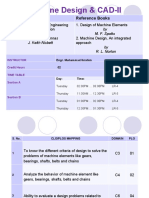 Machine Design & CAD-II: Text Book Reference Books