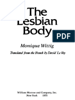 The Lesbian Body. A Novel