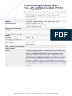 Journal of The Institution of Engineers (India) : Series B: Automatic Electrical Load Monitoring by Novel Inverter