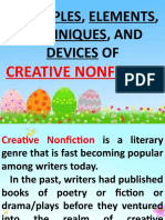 Principles, Elements, Techniques, and Devices Of: Creative Nonfiction