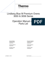 User Manual and Parts List - Lindberg Blue M - For Serial Numbers Starting With 3055 & 3056 - LT2148X3 - Oven