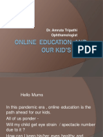 Online Education and Our Kid's Eyes