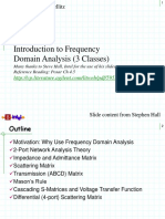 Introduction To Frequency Domain Analysis (3 Classes) : Instructor: Richard Mellitz