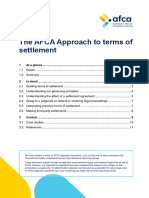 AFCA - Terms of Settlement