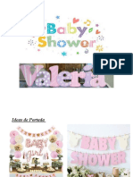 Bosquejo de Baby Shower para Decoracion Niña