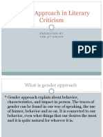 Gender Approach in Literary Criticism: Presented by The 4 Group