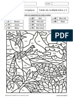 Coloriage Magique Tortue Table Multiplication x5 PDF