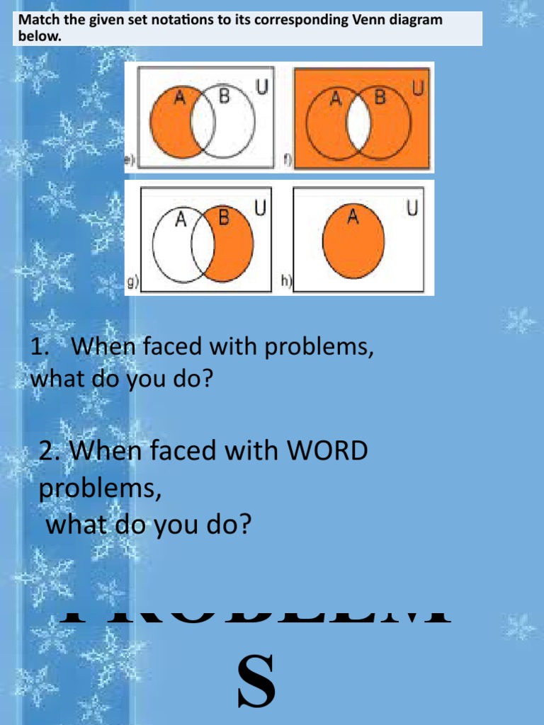 Day 12-15 (Word Problems Involving Sets) | PDF | Language Arts ...