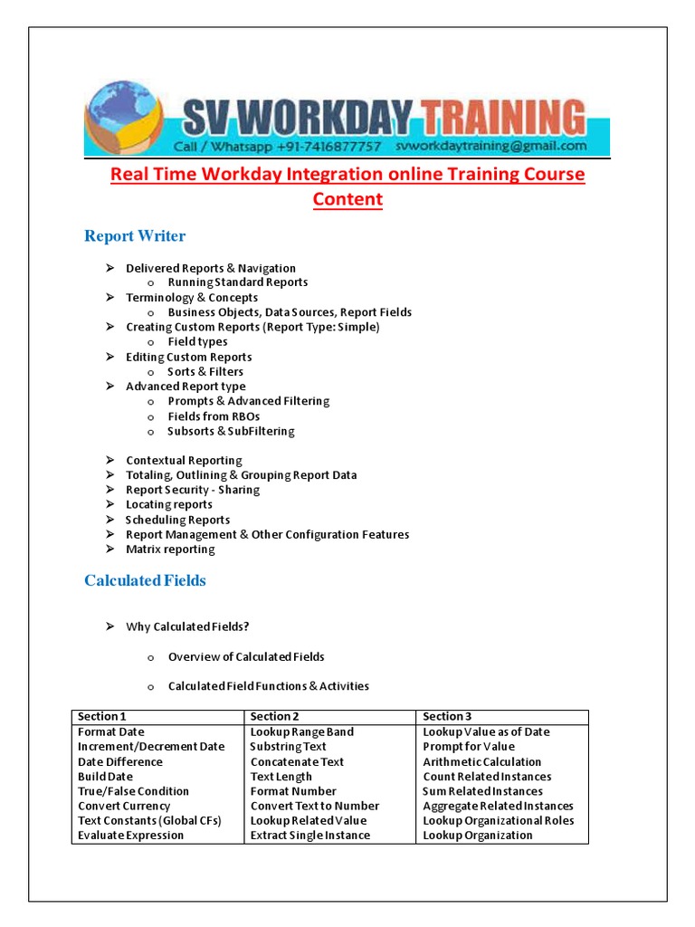 Real-Time Workday Integration Training | PDF | Xslt | Integral