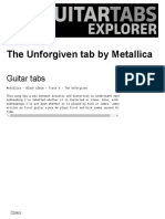 The Unforgiven tab by Metallica