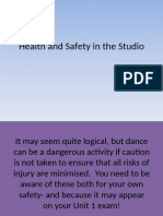 Health and Safety in The Studio