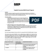 Rubberized Asphalt Concrete (RAC) Grant Program: Purpose