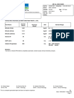 Clinical Bio Chemistry (LIVER FUNCTION TESTS - LFT) : Test Name Current Result Previous Result Unit Normal Range