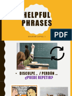 Spanish Helpful Phrases for the student