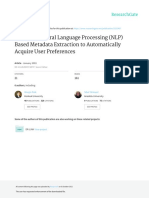 Applying Natural Language Processing (NLP) Based Metadata Extraction To Automatically Acquire User Preferences PDF