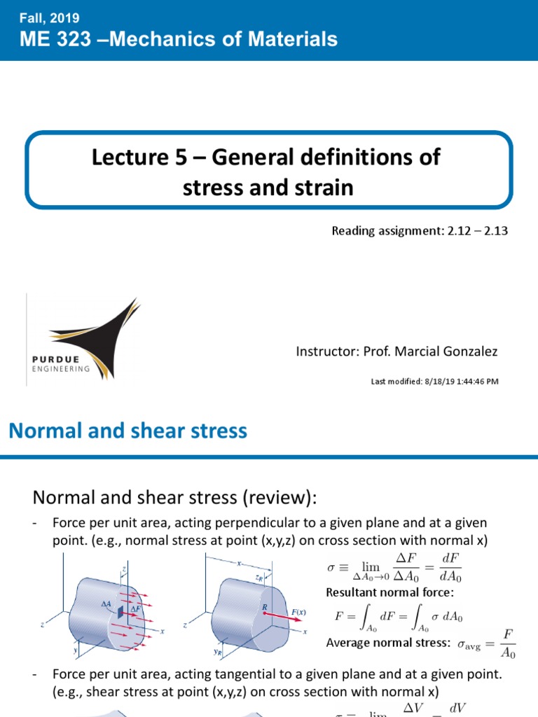 Stress and Strain Fundamentals | PDF | Deformation (Mechanics) | Stress ...