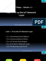 IOT Unit 3 Part 3 IP As The IoT Network Layer Access Technologies