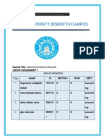 Admas University Bishoftu Campus: Group Assignment 1