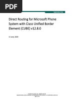 Direct Routing For Microsoft Phone System With Cisco Unified Border Element (CUBE) v12.8.0