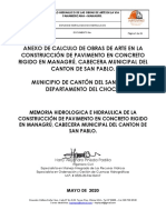 MEMORIA DE HIDRAULICA DE OBRAS DE ARTE EN L VIA PANAMERICANA - MANAGRU